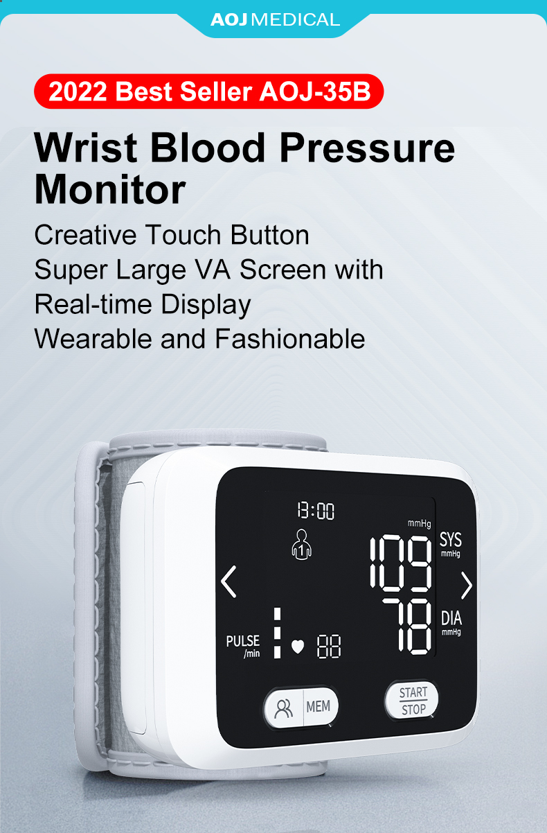 AOJ35B Automatic Digital wrist Blood Pressure Monitor for Home Use