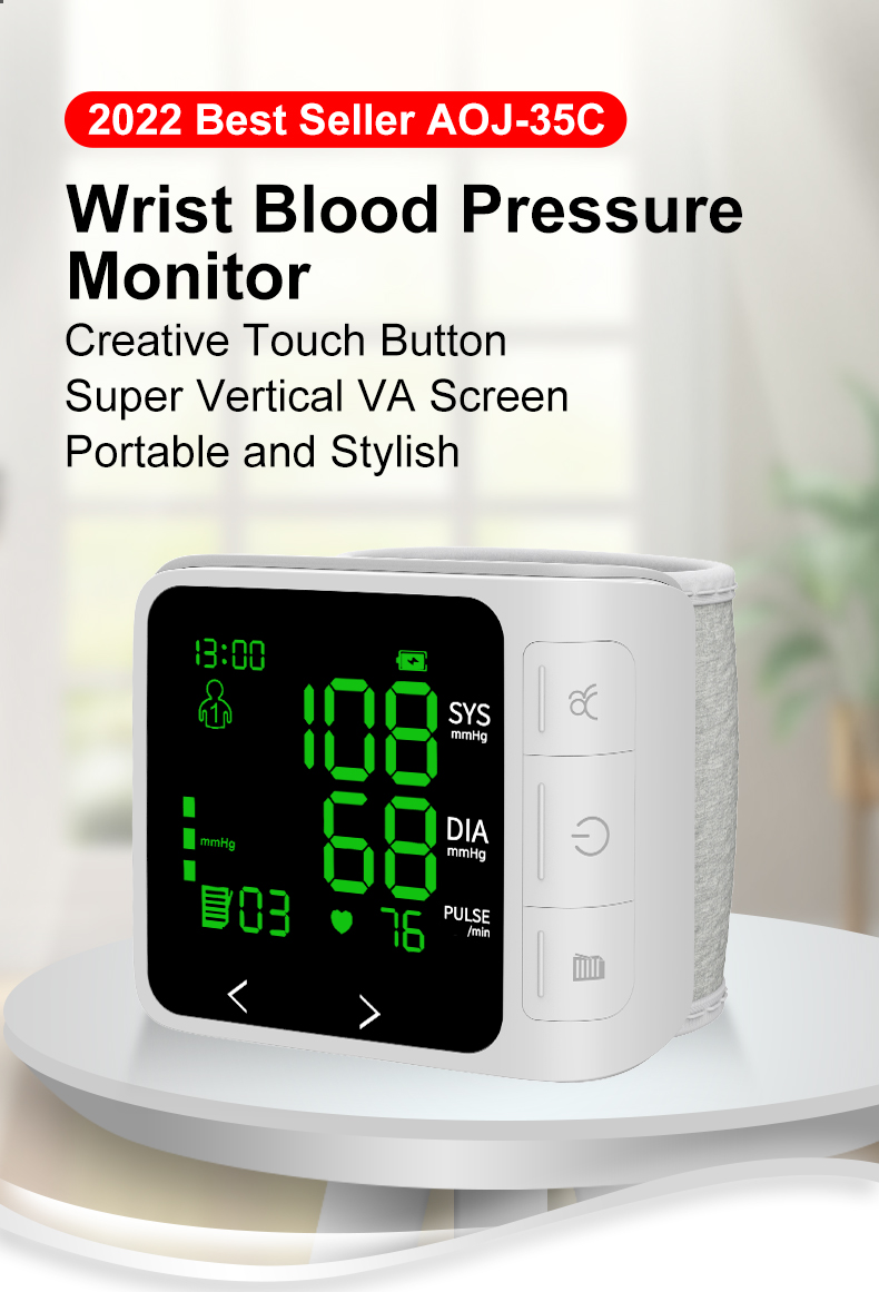AOJ35C Wrist Blood Pressure Monitor BP Monitor Blood Pressure Machines